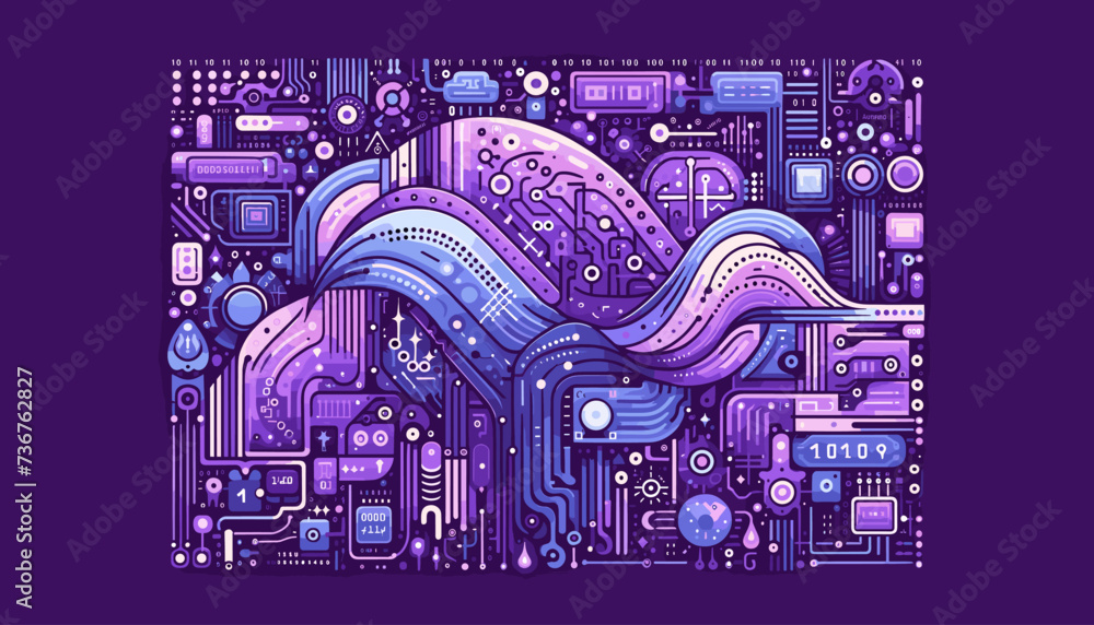 Large-scale language model AI concept vector illustration. Large-scale language model AI concept vector illustration.