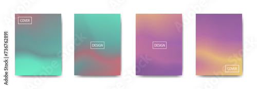 set of abstract background with beautiful gradation color, colorful background for poster flyer banner backdrop.vertical banner.cool fluid background vector illustration