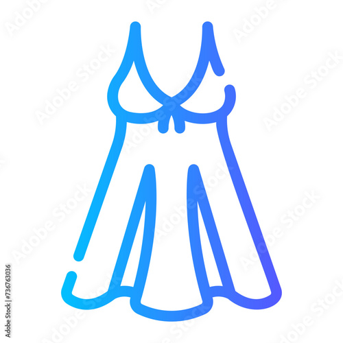 nightgown Line Gradient Icon