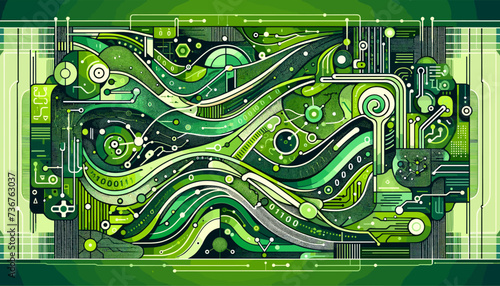 Large-scale language model AI concept vector illustration.