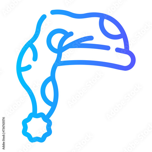 sleeping hat Line Gradient Icon