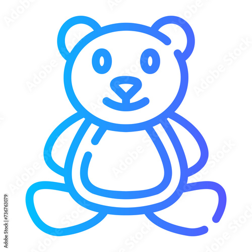 teddy bear Line Gradient Icon