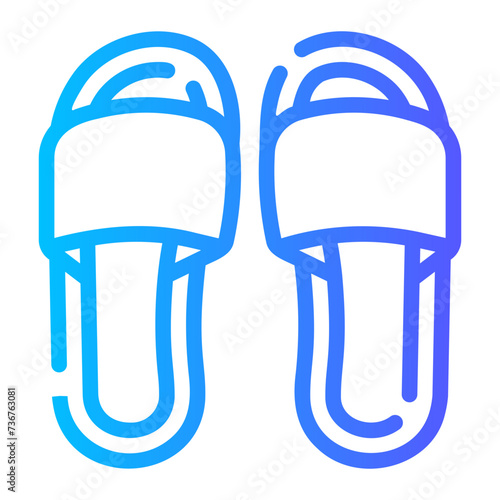 slippers Line Gradient Icon