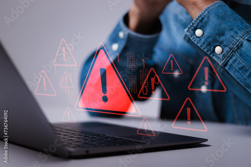 Obraz na plátně Ransomware malware attack and data breach