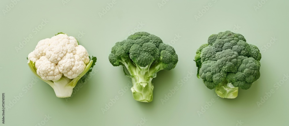 Three Broccoli Three different types of broccoli, including Broccoflower, are ...