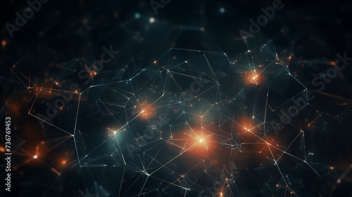 abstract luxury futuristic networking technology constellation background