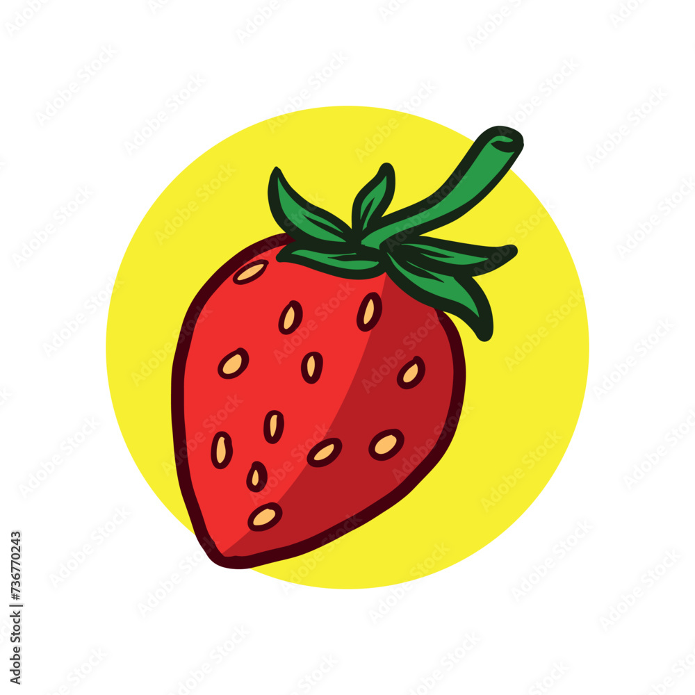 Strawberry fruit drawing Illustration Strawberry fruit drawing Illustration
