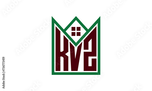 KVZ initial letter real estate builders logo design vector. construction ,housing, home marker, property, building, apartment, flat, compartment, business, corporate, house rent, rental, commercial photo