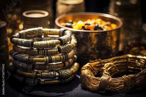 Mummy's Mystery: Display jewelry with hints of ancient mummy wrappings.