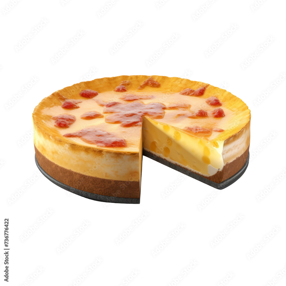 Obraz premium Cheesecake PNG Cutout, Generative AI