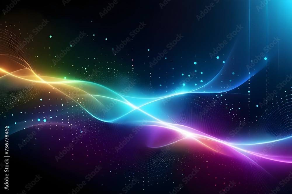 abstract background with glowing lines	