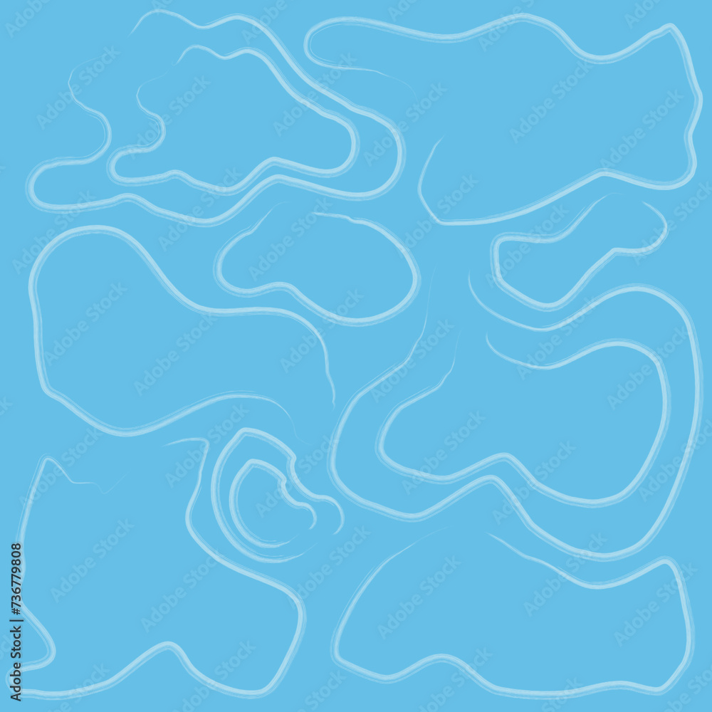 abstract blue background with wavy lines. Vector illustration for your design