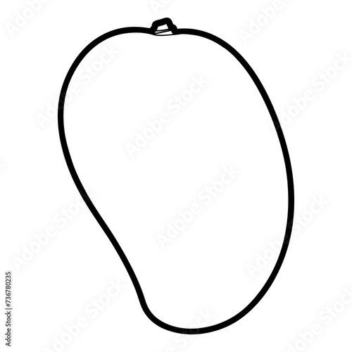 mango line vector illustration