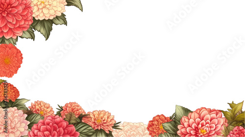 Beautiful floral border as a frame.