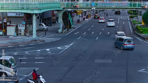 Wallpaper Mural A timelapse of traffic jam at the large crossing in Kyoto daytime tilt Torontodigital.ca
