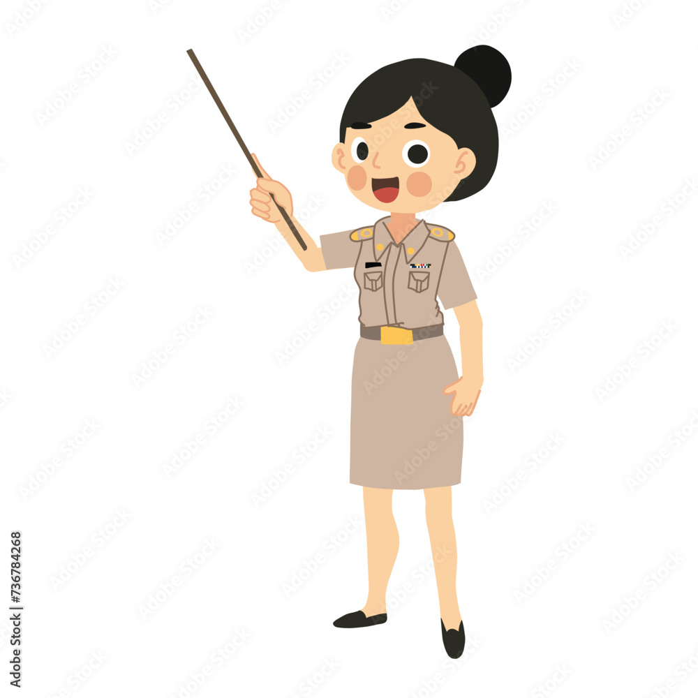 Happy Smiling Thai Teacher Teaching , Female Teacher Conducting Engaging Lesson Happy Smiling Thai Teacher Teaching , Female Teacher Conducting Engaging Lesson
