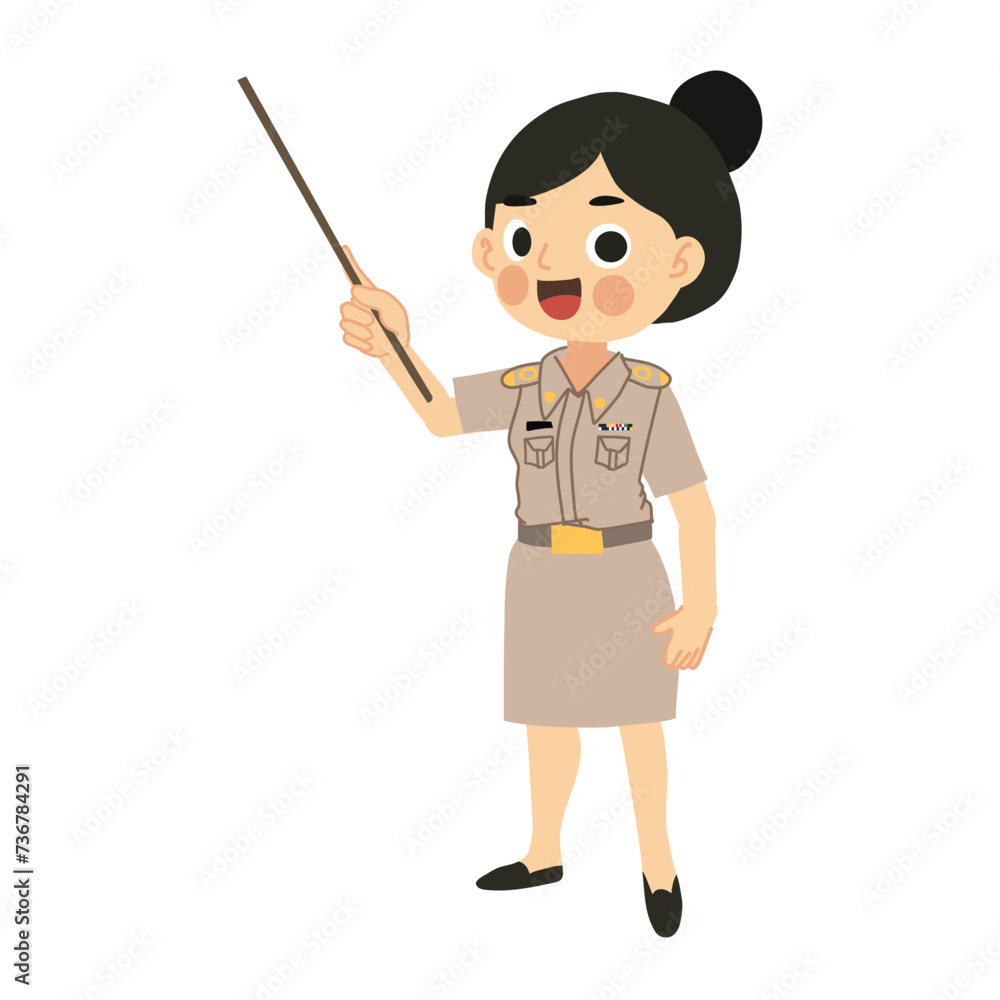 Happy Smiling Thai Teacher Teaching , Female Teacher Conducting Engaging Lesson Happy Smiling Thai Teacher Teaching , Female Teacher Conducting Engaging Lesson