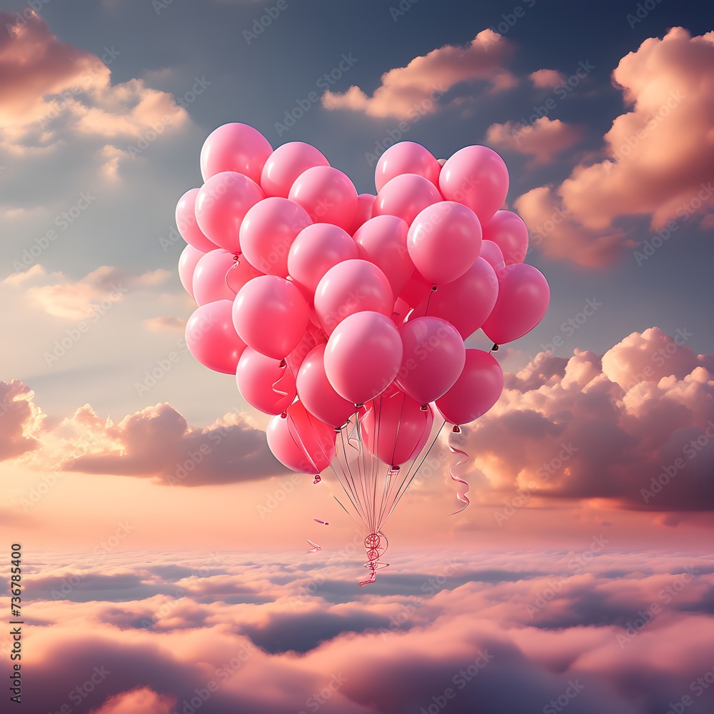 Obraz premium heart shaped balloon