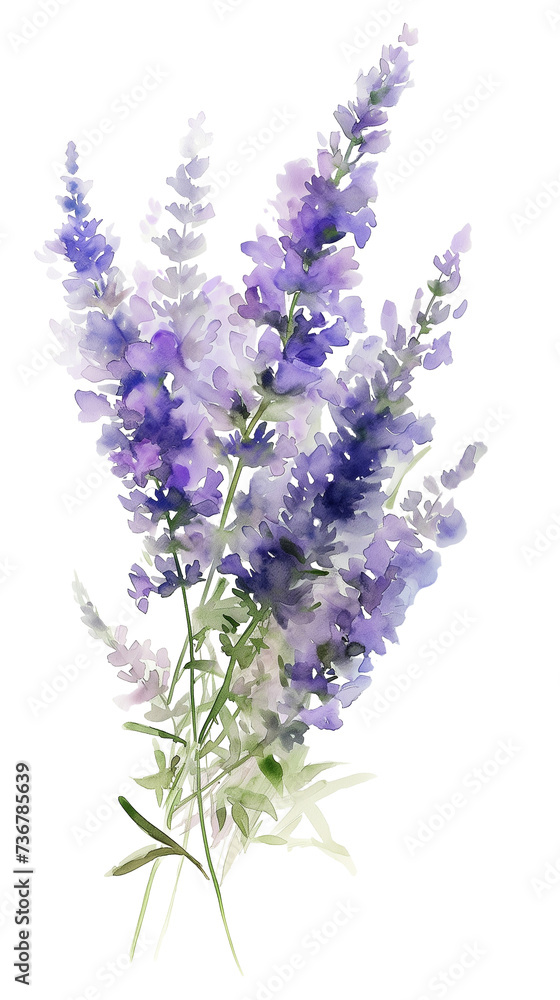 Obraz premium ラベンダーの水彩画