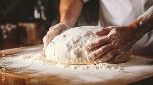dough with hands, close-up of making pasta, restaurant advertising, handmade pasta, supermarket advertising, people making bread