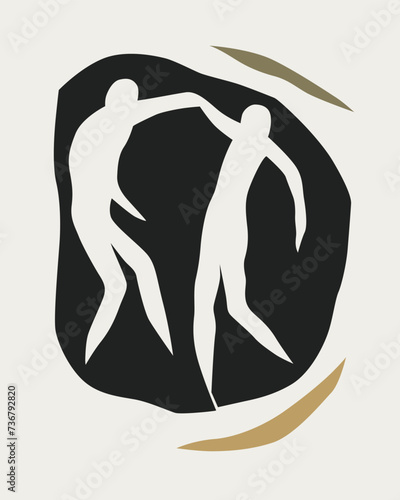 vector silhouette of a human dancing