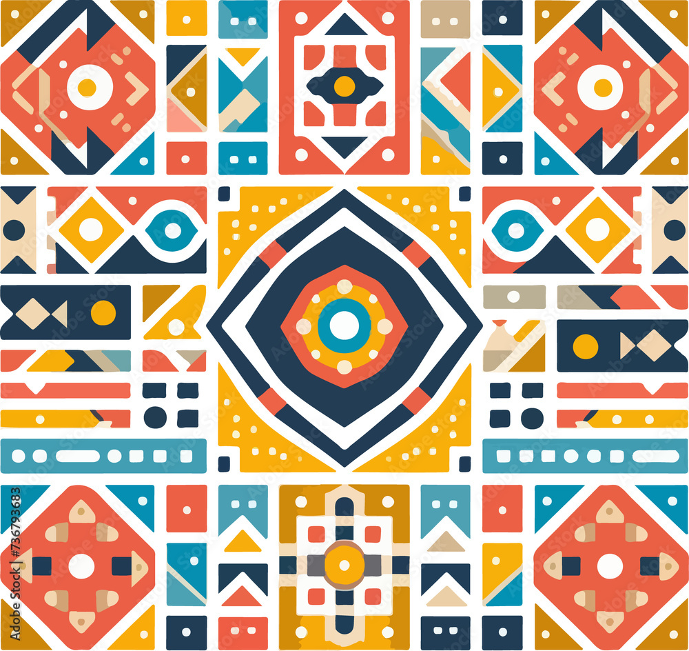 Obraz premium Geometric illustration artificial intelligence generation