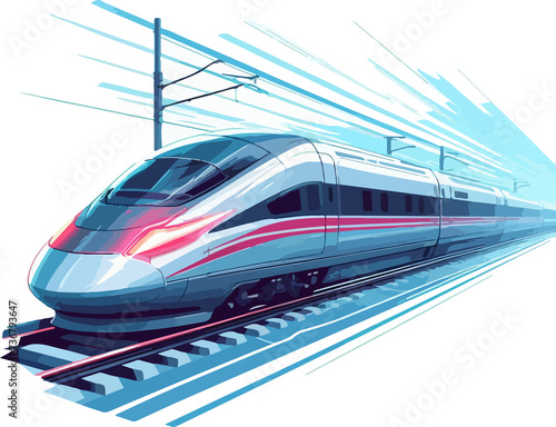 Train illustration artificial intelligence generation