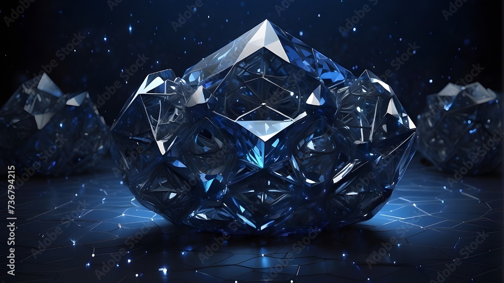 Diamonds and Consensus Harmony on Night's Canvas, Consensus Harmony Amidst Midnight's Veil, Diamonds and Consensus Harmony in Darkness, Diamonds, Dark Blue Glass, and Consensus Harmony.Consensus Harmo