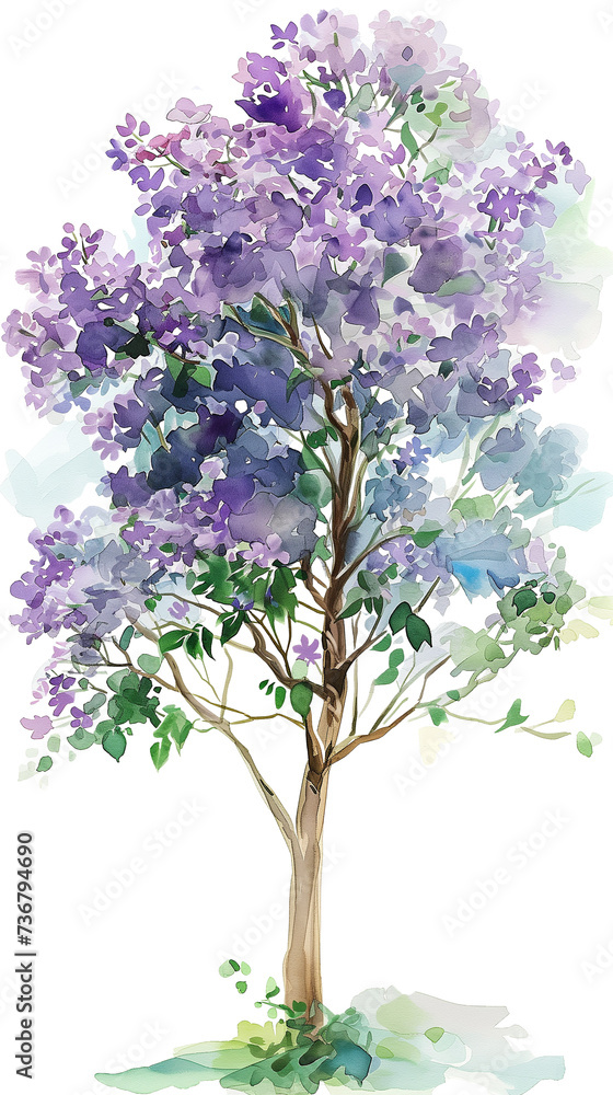 Obraz premium ライラックの水彩画