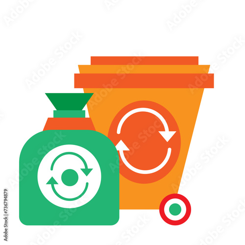 illustration of waste recycling