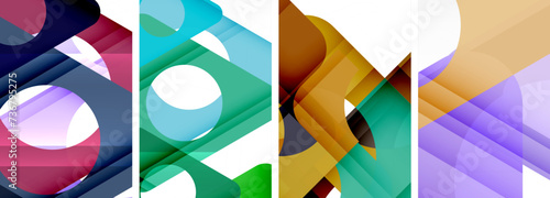 Abstract background set featuring captivating triangles. Harmonious blend of geometry and style, these designs bring modern flair