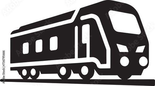 Modern Train Silhouette vector