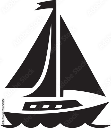 Sailing Yacht Silhouette vector