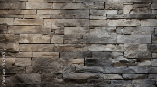 Dramatic side-lit stone wall showcases enhanced textured  rough surface aesthetics. Ai Generated