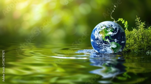 Celebrate Earth Day, a reminder to cherish and protect our precious mother planet, Ai Generated.