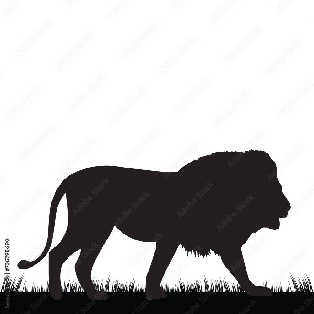 Silhouette of a LION Illustration