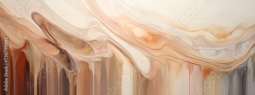 The painting features vertical streaks that blend seamlessly, creating a harmonious composition with a sense of fluid motion, 3D design, not too complex, modern, 4k, epic composition, shades of taupe  photo
