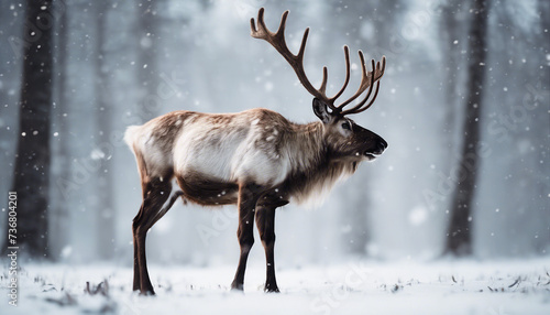 reindeer, isolated white background  © abu