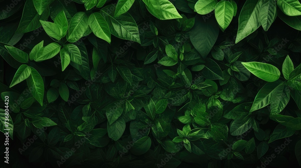 A background of juicy leaves. Dark green foliage, abstract background, natural texture. A place for the text. A background of juicy leaves. Dark green foliage, abstract background, natural texture. A place for the text.