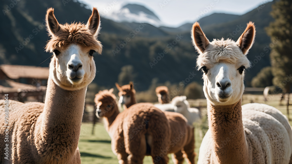 Obraz premium llama in the zoo