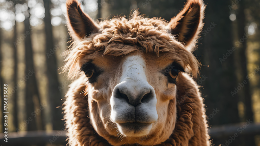 Fototapeta premium portrait of a llama