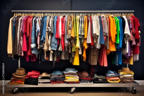 A Clearance Rack with fashionable clothes