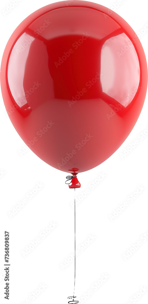 3d style red balloon isolated on transparent background. PNG Stock ...