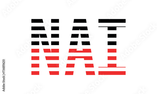 NAI three initial letter iconic line negative space minimal logo design vector template. monogram, abstract, wordmark, business, typography, minimalist, brand, company, flat, modern, unique, simple