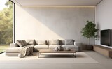 ideas for arranging a family or guest room with sofas, lamps, potted ornamental plants, tables that are simple and minimalist but still give the impression of being clean and elegant.
