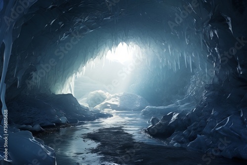 The surreal beauty of an ice cave