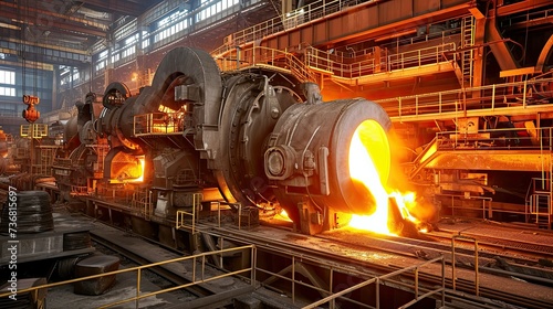 The mesmerizing glow of the steelmaking process in the foundry