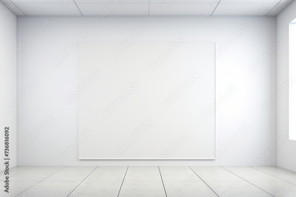 White wall with space for custom mock up content White wall with space for custom mock up content