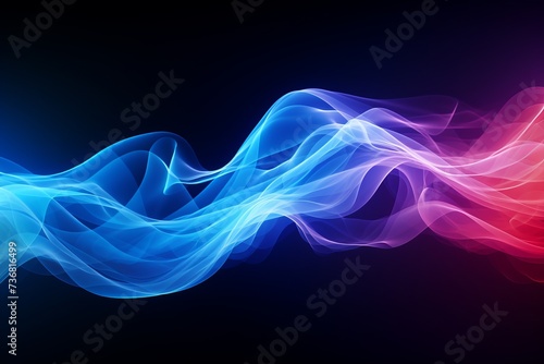 Musical magic to your designs with an abstract music wave background, showcasing fluid lines, vibrant waves, Generative AI