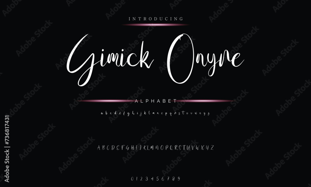 signature Font Calligraphy Logotype Script Brush Font Type Font lettering handwritten